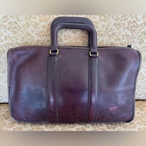 Vintage COACH Attache Burgundy New York City Leather Briefcase Portfolio 5060